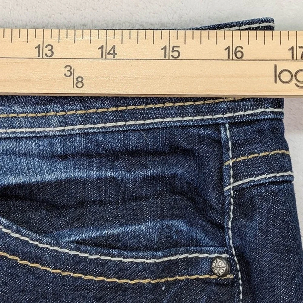 Cato Distressed Jeans Womens 12 Flare Y2K‎ Cowgirl McBling Horse Western Boho
